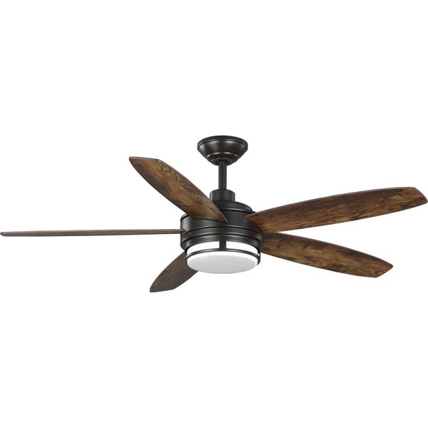 Progress Lighting Albin Collection 54" Indoor/Outdoor Five-Blade Bronze Ceiling Fan P250036-129-30